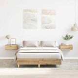 Maison Chic Posteljni okvir - Dvoposteljna postelja - Zakonska postelja brez vzmetnice artisian hrast 135x190 cm-J11111, (21774724) | Shoptok.si