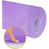 Rebel ACTIVE Strunjača prostirka za jogu, pilates i fitnes 183x61 cm 1 cm TPE ljubičasta RBA-3158-2PU | Eponuda.com