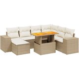 vidaXL 8-dijelni set vrtnih sofa od poliratana s jastucima bež | shoptok.hr