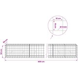  Gabion s žicom debljine 5 mm i mrežom 10x10 cm 400x50x50 cm Slike
