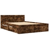vidaXL Okvir za krevet s uzglavljem boja hrasta 135x190 cm drveni | shoptok.hr