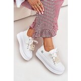 Boto Women's Platform Sneakers With Decorative Lacing White Tivora | Shoptok.si