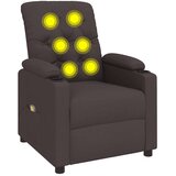  Masažna fotelja od tkanine tamnosmeđa | shoptok.hr