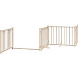 vidaXL Ograda za pse z vrati zložljiva 10 panelov 800 cm topolovina | Shoptok.si