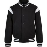 Urban Classics Kids boys inset college sweat jacket black/white Cene