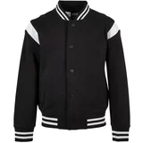 Urban Classics Kids Boys Inset College Sweat Jacket black/white