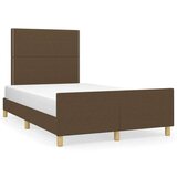  Okvir za krevet s uzglavljem tamnosmeđi 120x190 cm od tkanine | shoptok.hr