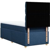  Krevet s oprugama i madracem plavi 100 x 200 cm od tkanine | shoptok.hr