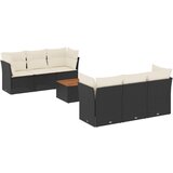 Maison Chic Seti vrtnega pohištva - Vrtna garnitura - Vrtni pohištvo set 7-delna z blazinami črn poli ratan, (21802323) | Shoptok.si