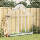 vidaXL Rastlinjak z okvirjem srebrn 169x58x202 cm aluminij | Shoptok.si
