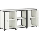 vidaXL Kuhinjski set za shranjevanje 3 pcs Bela 180 x 50 x 92 cm | Shoptok.si