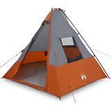 vidaXL Šator s krovom Ostalo Siva i narančasta i crna 383 x 338 x 217 cm | shoptok.hr