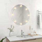  Zidno ogledalo s LED svjetlima okruglo stakleno | shoptok.hr