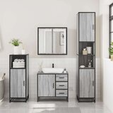 vidaXL 3-dijelni set kupaonskog namještaja siva boja hrasta drveni | shoptok.hr