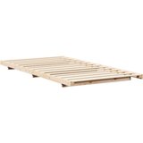  Krevetna konstrukcija Smeđa 100 x 220 cm Čvrsto borovo drvo | shoptok.hr