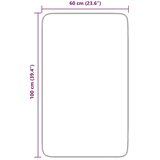  Čupavi tepih visokog flora “NAVARRA” crni 60x100 cm poliester - Crna 60 x 100 cm | shoptok.hr