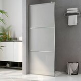 vidaXL Steklena pregrada za tuš z mlečnim ESG steklom 100x195 cm | Shoptok.si