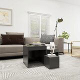The Living Store Komplet mizic 3 kosi sive barve iverna plošča - Miza, (21662742) | Shoptok.si