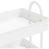 vidaXL Kolica s 3 razine bijela 43 x 34 x 79 cm čelična | shoptok.hr
