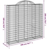  Lučne gabionske košare 9 kom 200x50x180/200cm pocinčano željezo | shoptok.hr