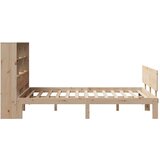 vidaXL Knjižna postelja brez vzmetnice 150x200 cm trdna borovina | Shoptok.si