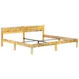  Posteljni okvir iz trdnega predelanega lesa 200x200 cm | Shoptok.si