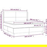  Box spring postelja z vzmetnico črn 160x200 cm umetno usnje, (20790003) | Shoptok.si