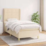  Box spring postelja z vzmetnico krem 100x200 cm blago, (20896697) Cene