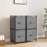 vidaXL Omara s 4 košarami iz blaga siva 63x30x71 cm jeklo, (21387857) | Shoptok.si