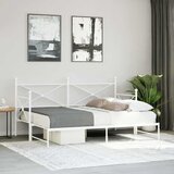 Krevet na rasklapanje bez madraca bijeli 80x200 cm čelik | Eponuda.com