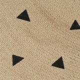 vidaXL Preproga iz jute s potiskom trikotnikov ročno izdelana 90 cm, (20960371) | Shoptok.si