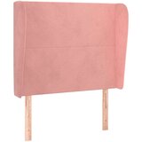 Uzglavlje s ušima ružičasto 83 x 23 x 118/128 cm baršunasto | shoptok.hr