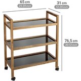 Wenko Črna/v naravni barvi kopalniška polica iz masivne akacije 65x76,5 cm Fondi – | Shoptok.si