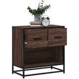  Noćni ormarić smeđi hrast 60x31x60 cm Konstruirano drvo i metal | shoptok.hr