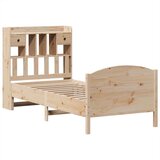 vidaXL Knjižna postelja brez vzmetnice 90x200 cm trdna borovina | Shoptok.si