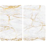 Wenko set od 2 bijelo-zlatne staklene ploče za &scaron;tednjak Marble, 52 x 30 cm cijene