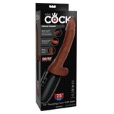 KING COCK PLUS Toplotni Vibrator Triple Threat Brown | Shoptok.si
