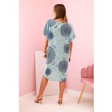 Kesi Włoski Women's cotton dress with oriental pattern mints | shoptok.hr