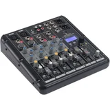 6-kanalni profesionalni mikser YOUMIX-202 MEDIA, 23x25x7cm, Crni