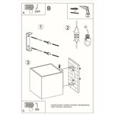 Zidna lampa QUAD 1 siva | shoptok.hr