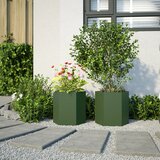  Vrtna sadilice 2 kom maslinastozelena 46x40x45 cm čelik | Eponuda.com