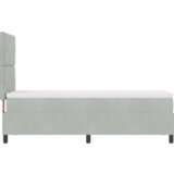 vidaXL Box Spring Postelja z Vzmetnico Svetlo Siva 80x200 cm Žamet | Shoptok.si