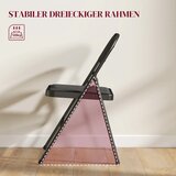  Set od 4 sklopive stolice metalne noge izgled lana crna | shoptok.hr