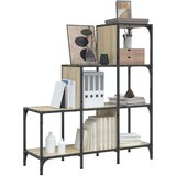  Regal za knjige boja hrasta 92 x 30 x 102 cm od drva i metala | shoptok.hr