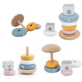Viga polarb set drvena piramida + bušilica s čekićem polarni medvjed montessori | shoptok.hr