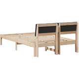  Okvir kreveta Smeđa i crna 120 x 190 cm Masivna borovina | Eponuda.com