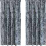  Baršunaste zavjese 2 pcs Srebrno Siva 175 x 140 cm Baršun | Eponuda.com