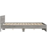  Okvir kreveta s uzglavljem boja sivog hrasta sonome 150x200 cm | shoptok.hr