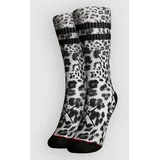 Snow Leopard Nogavice white black