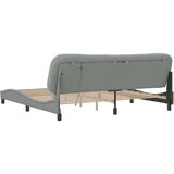  Okvir kreveta s LED svjetlima svjetlosivi 200x200 cm od tkanine | shoptok.hr